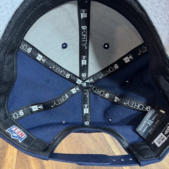 New England Patriots Hat Cap Snap Back Navy NFL Football Throwback New Era Mens - Picture 4 of 5